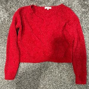 Dark Red crop sweater